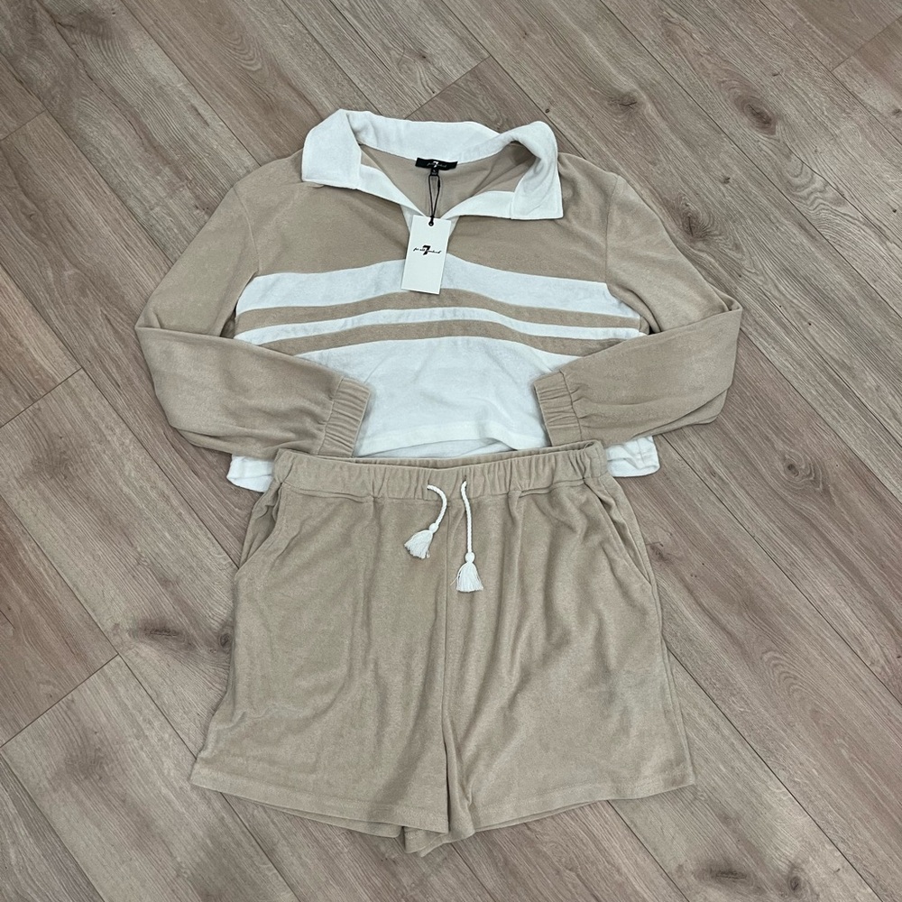 NWT‎ 7 For All Man Kind | Collared Sweat Set Size Large